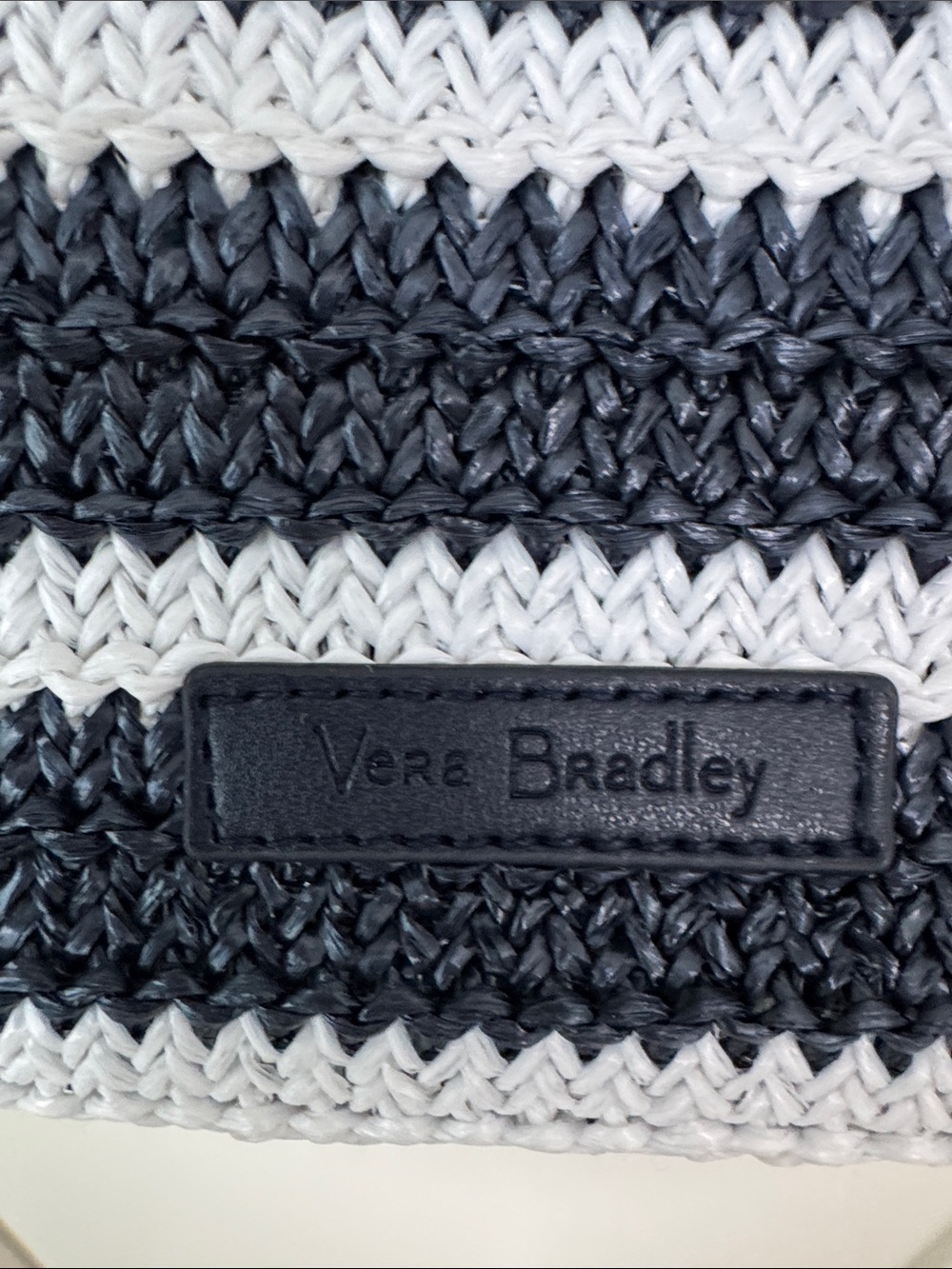 Vera Bradley Striped Navy & White Sailboat Tote Bag - Picture 2 of 5